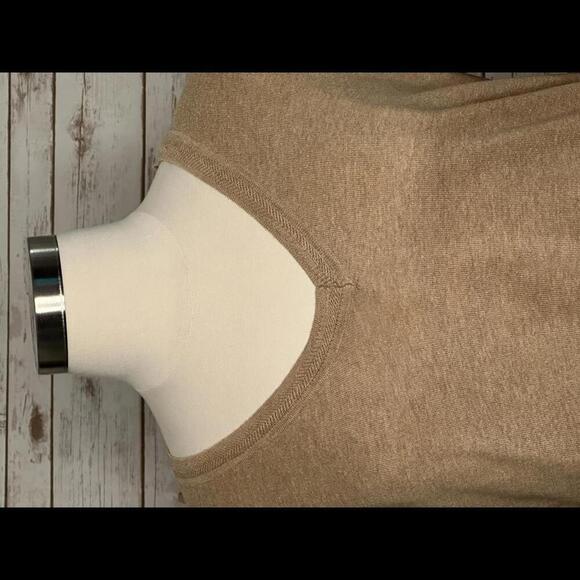 Talbots Plus lightweight tan cotton-blend V-neck sweater Size 2X - Picture 2 of 5